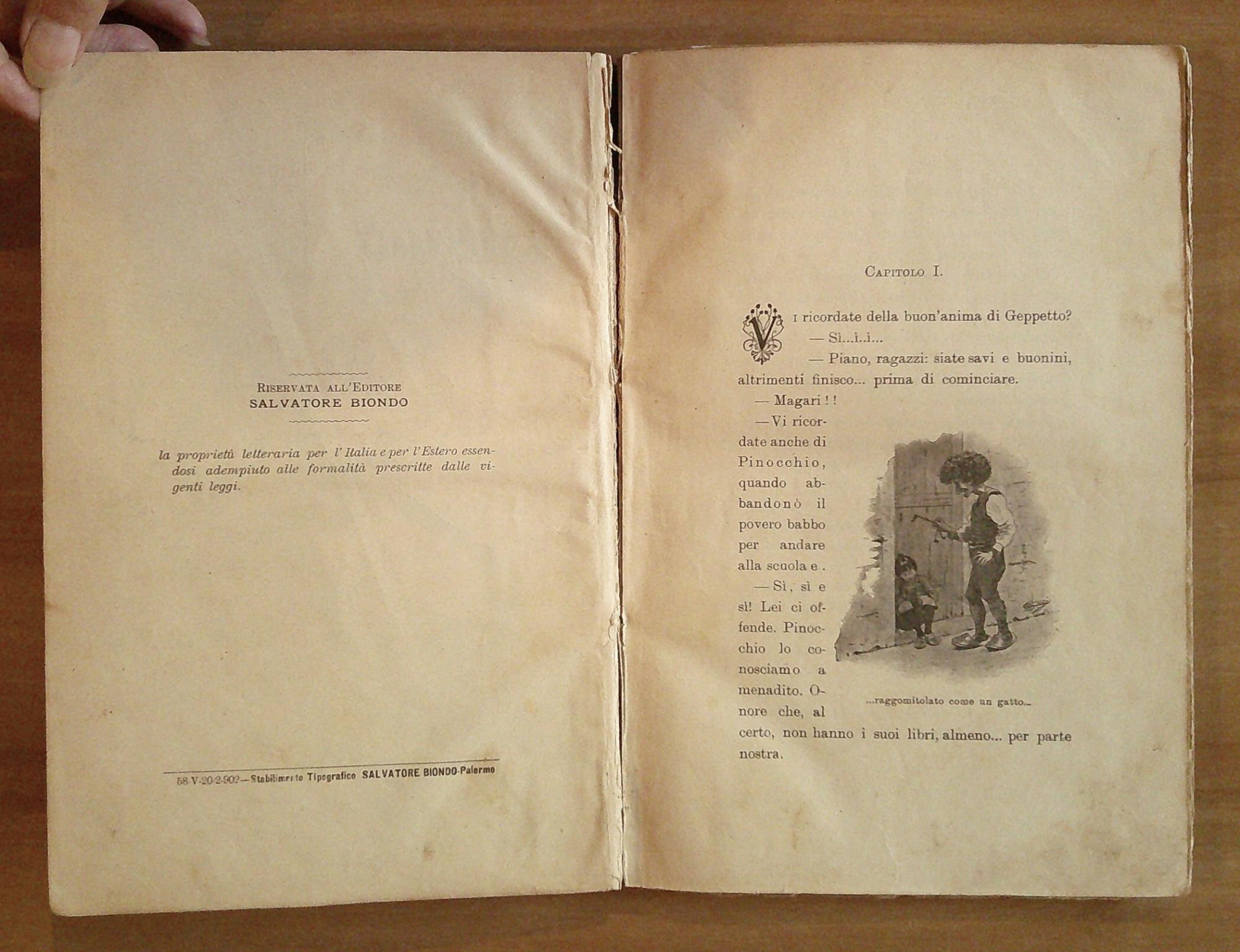 IL CUGINO DI PINOCCHIO - Romanzo Umoristico, 1902 - ill. SARRI