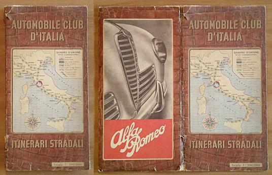 AUTOMOBILE CLUB D'ITALIA - Itinerari Stradali, 1949 con Depliant SARA Assicurazioni - copertina