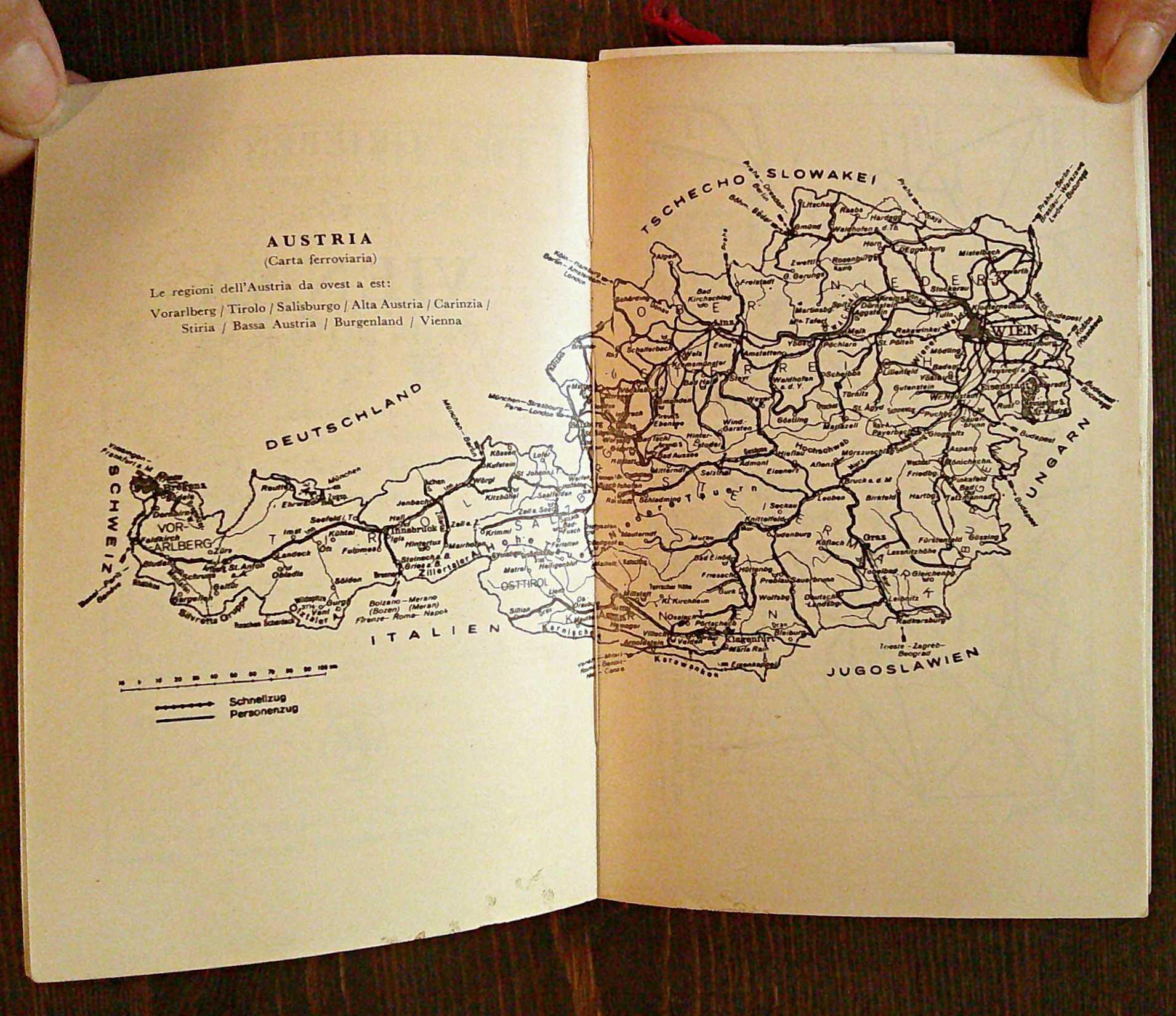 VIENNA E DINTORNI - Guide Grieben, 1956 con 2 grandi Cartine