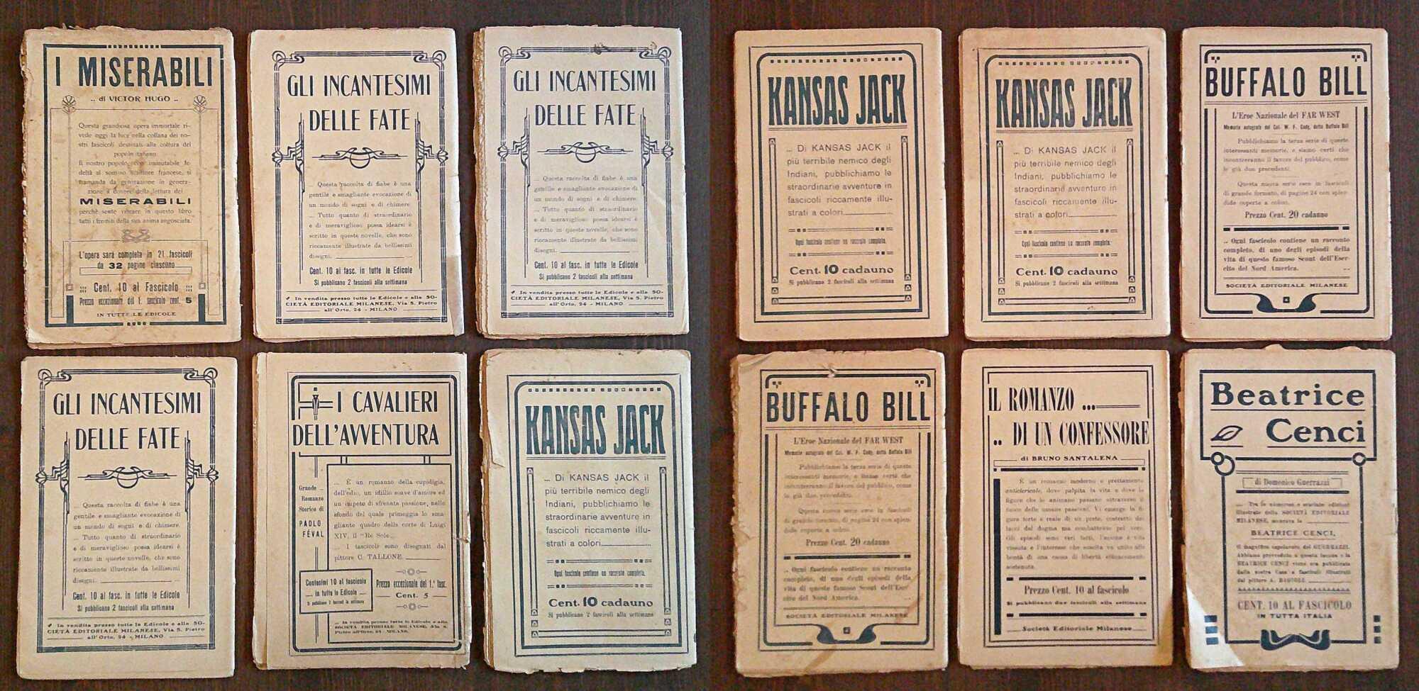 Lotto di 12 Fascicoli N.4/53 - NAT PINKERTON Re dei Poliziotti, I Serie, 1910 ca