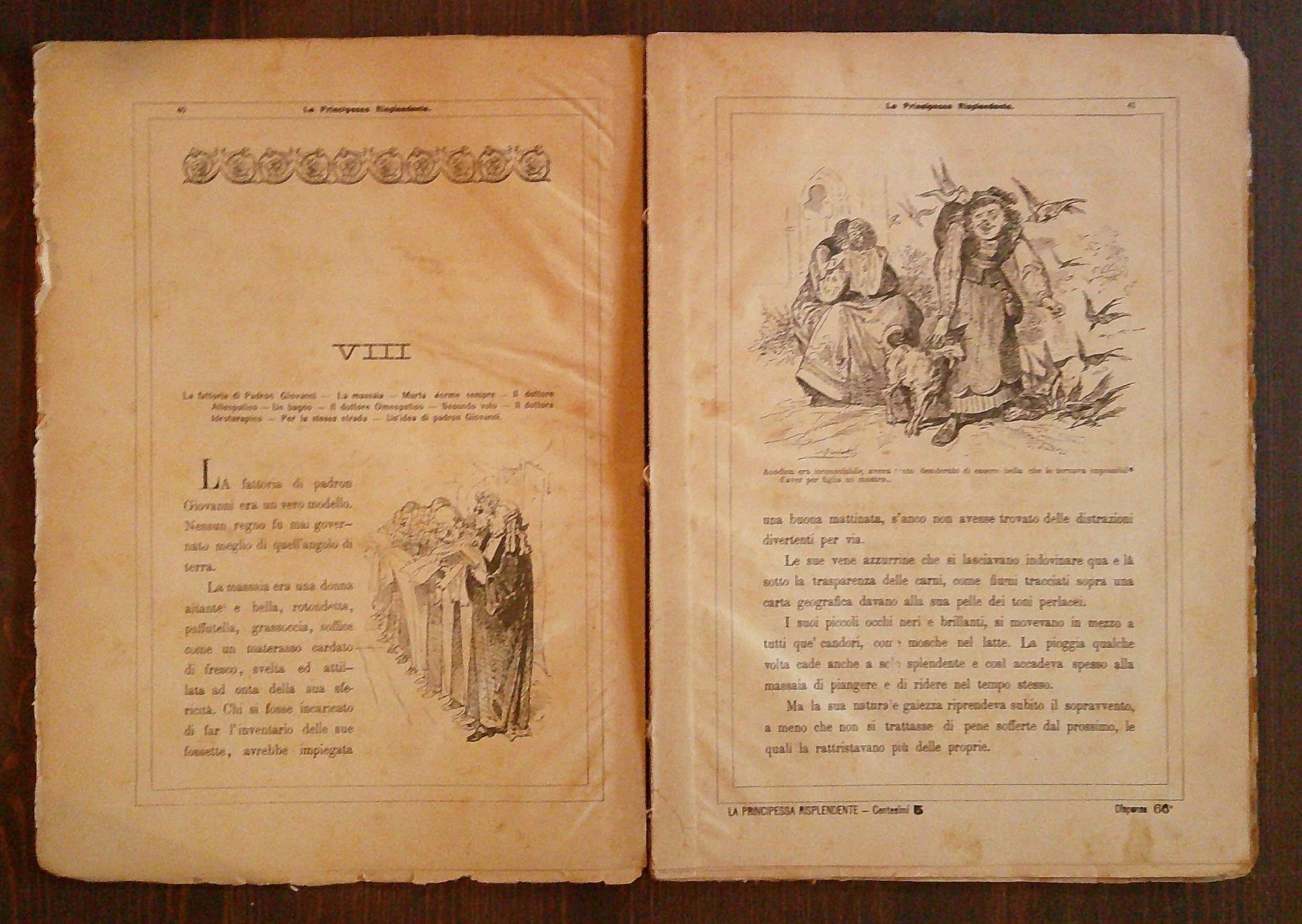 LA PRINCIPESSA RISPLENDENTE - L a Fata delle Bestie, 1888 - ill. BERTALL