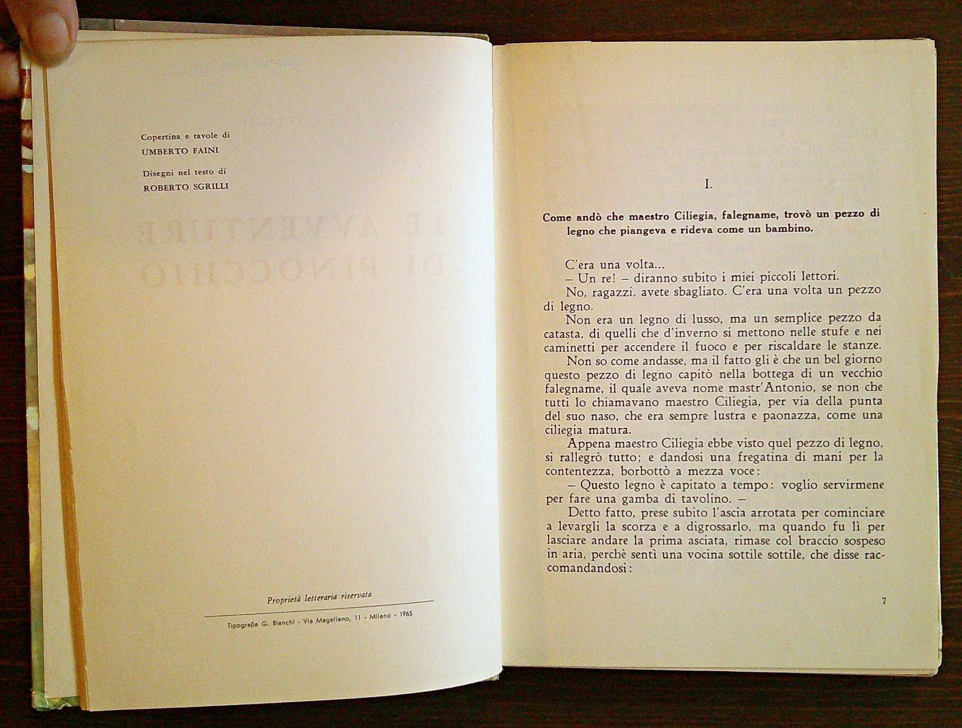 LE AVVENTURE DI PINOCCHIO - Collana Fanatsia, 1965 - ill. SGRILLI e FAINI