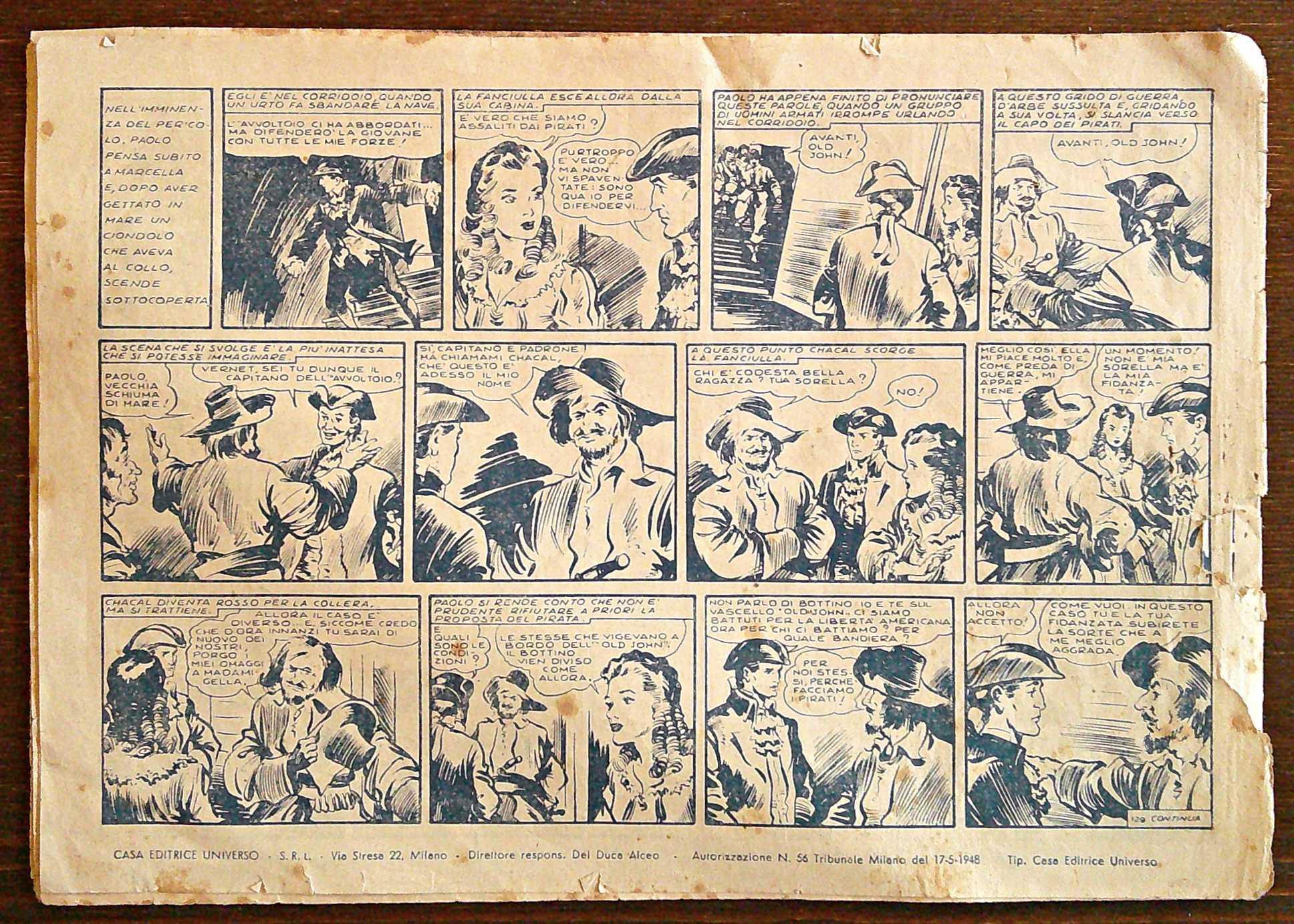 ALBI DELL&#39;INTREPIDO N.129 del 6 Luglio 1948 - Il Castello del Nibbio