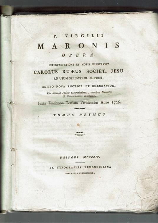 Publio Virginio Maronis Opera  - copertina