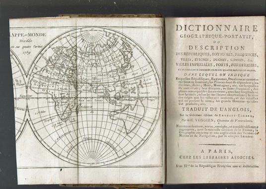 dictionnaire geographique portatif de vosgien - copertina