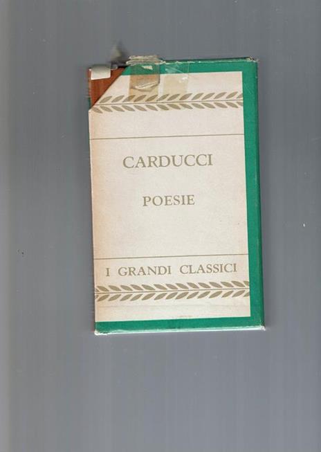 Poesie Due Volumi - Giosuè Carducci - copertina