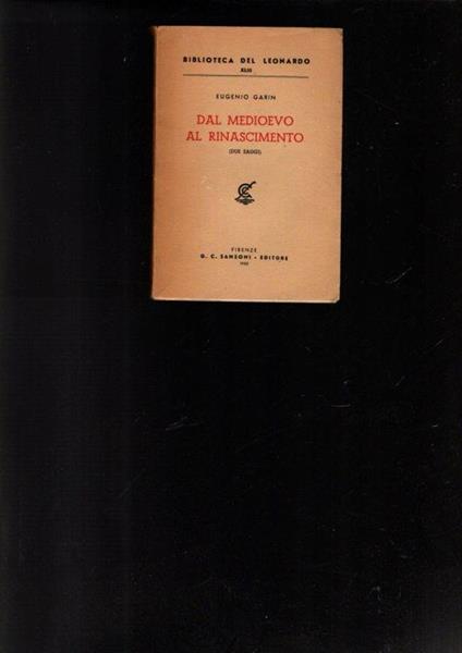 Dal Medioevo Al Rinascimento - copertina