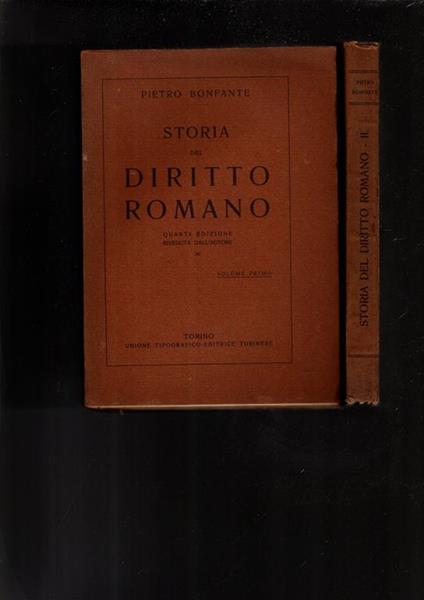 Storia del diritto romano 2vv - Pietro Bonfante - copertina