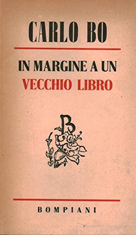In margine a un vecchio libro - Carlo Bo - copertina