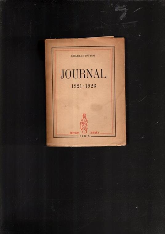 Broché - Journal 1921-1923 - Charles Du Bos - copertina