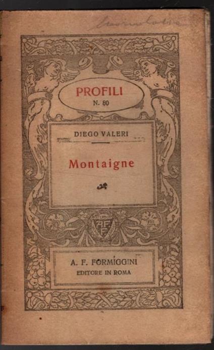 Montaigne - Diego Valeri - copertina