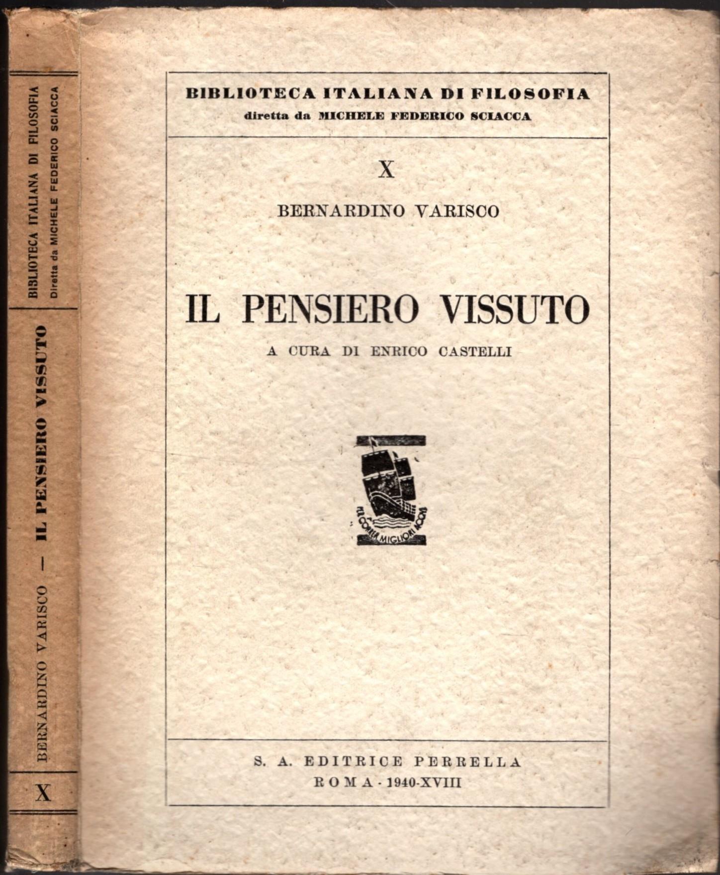 Il pensiero vissuto a cura di enrico castelli