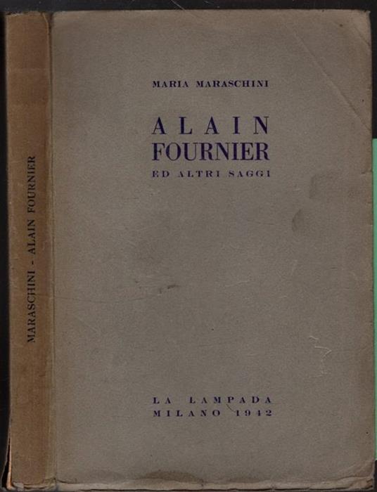Alain Fournier ed altri saggi - copertina