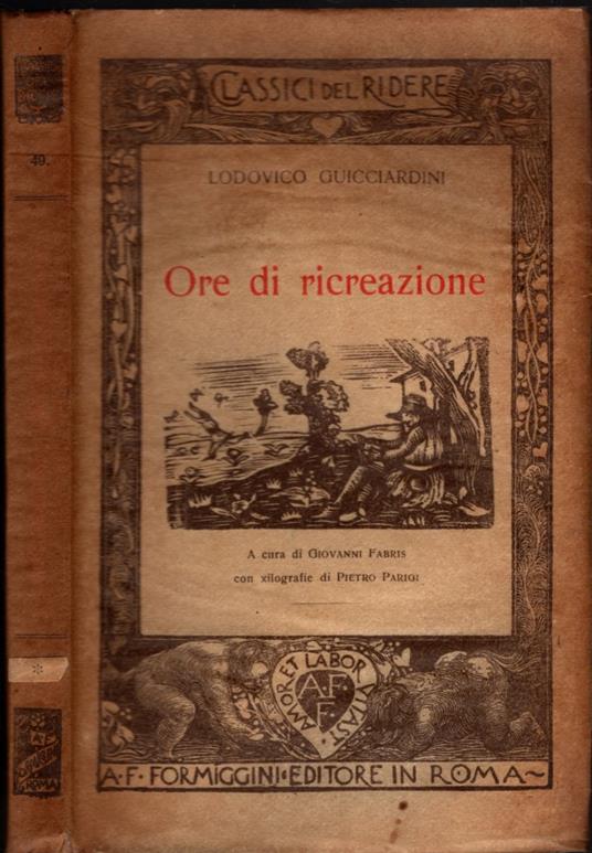 Ore Di Ricreazione - Lodovico Guicciardini - copertina