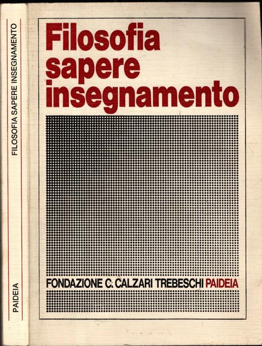 Filosofia, sapere, insegnamento - copertina