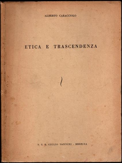 Etica E Trascendenza - copertina