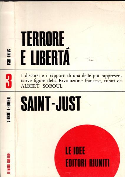 TERRORE E LIBERTA' - Discorsi e rapporti a cura di Albert Soboul - copertina
