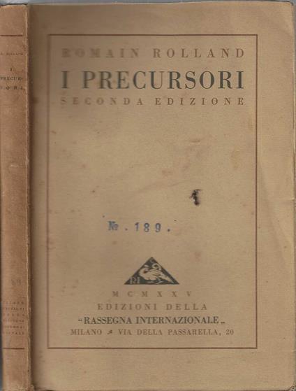 I Precursori - Romain Rolland - copertina