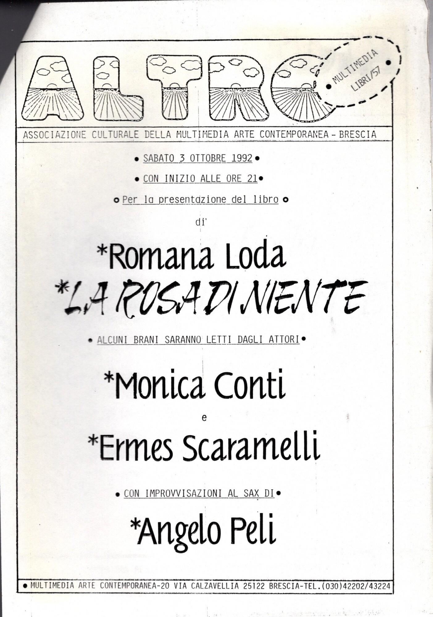 La Rosa di niente - Romana Loda