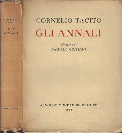 Tacito Cornelio - Gli annali - P. Cornelio Tacito - copertina