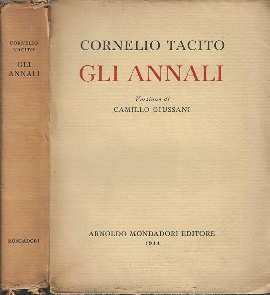 Tacito Cornelio - Gli annali - P. Cornelio Tacito - copertina