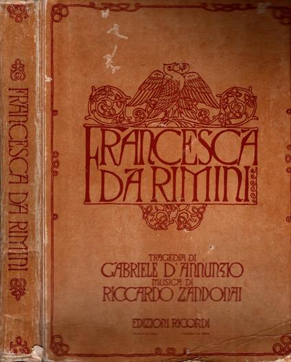 Francesca da Rimini tragedia di Gabriele D'annunzio - copertina