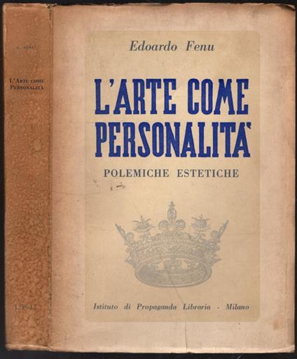 L' arte come personalita' (polemiche estetiche) - Edoardo Fenu - copertina