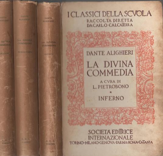 La Divina Commedia Inferno, Purgatorio, Paradiso - Dante Alighieri - copertina
