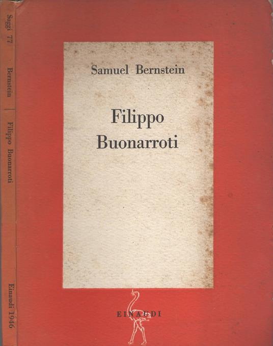 Filippo Buonarroti di Samuel Bernstein - Samuel Bernstein - copertina
