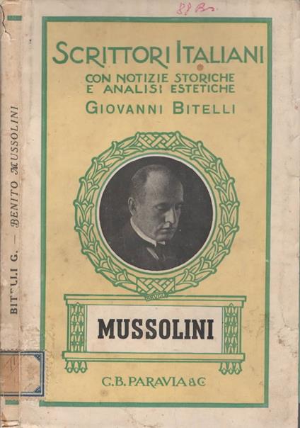 Benito Mussolini di Bitelli Giovanni - copertina