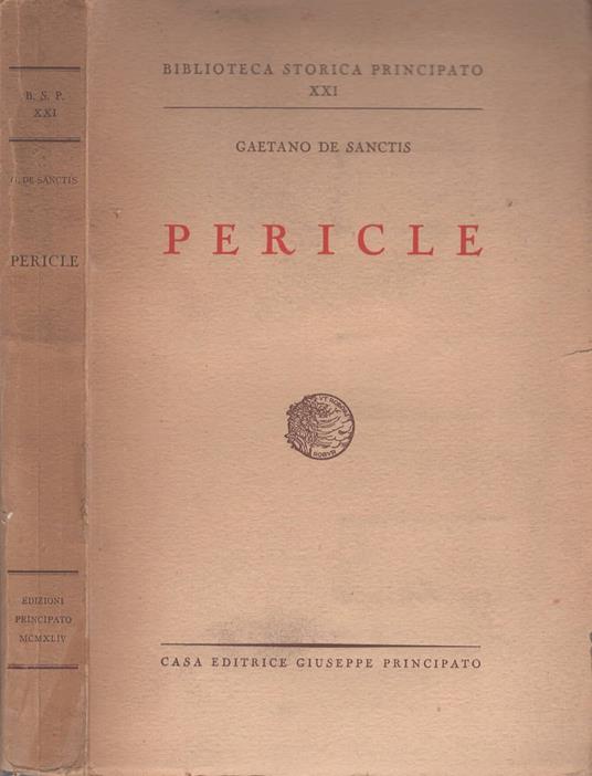Pericle di Gaetano De Sanctis - copertina