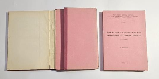 Norme per l'addestramento individuale al combattimento Testo con Tavole del 1956 - copertina