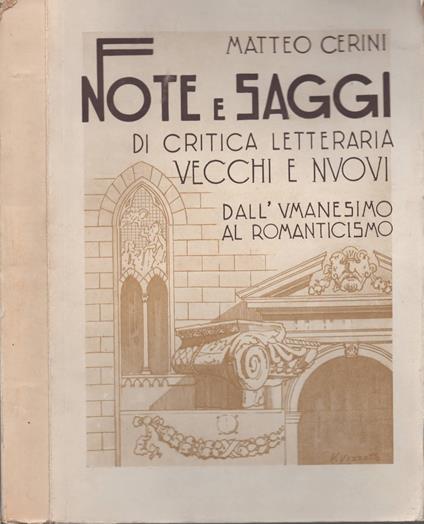 Note e Saggi di Critica Letteraria Vecchi e Nuovi - M. Cerini - copertina