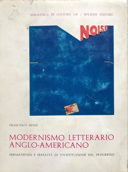 Modernismo letterario anglo-americano - Francesco Binni - copertina