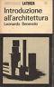 Introduzione all'architettura - Leonardo Benevolo - copertina