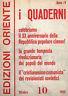 I Quaderni. Anno Iv, N°10 - Celebriamo Il Xx Anniversaio Della Repubblica Popolare Cinese! - copertina