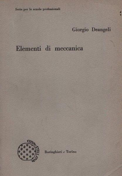 Elementi di meccanica - copertina