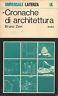Cronache di architettura. Indici - Bruno Zevi - copertina