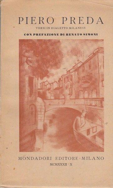 Versi in dialetto milanese - Piero Preda - copertina