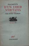 Fragments d'un liber veritatis (1941-1942) - André Chamson - copertina