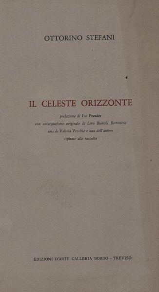 Il celeste orizzonte - Ottorino Stefani - copertina