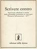 Scrivere Contro - copertina