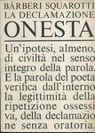La declamazione onesta - Giorgio Bàrberi Squarotti - copertina