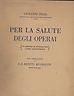 Per La Salute Degli Operai - Giovanni Indri - copertina