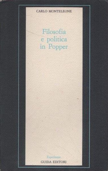 Filosofia e politica in Popper - Carlo Monteleone - copertina