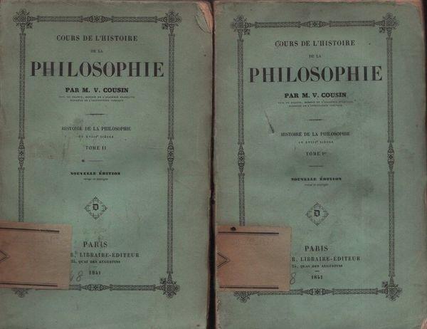 Cours de l'histoire de la philosophie. 2 tomi