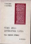 Storia della letteratura latina. Vol. 1: Disegno storico