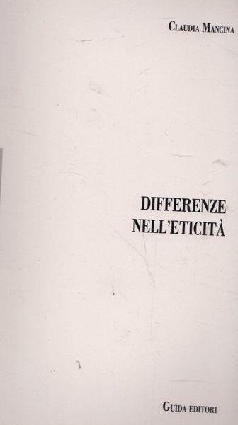 Differenze nell'eticità - copertina