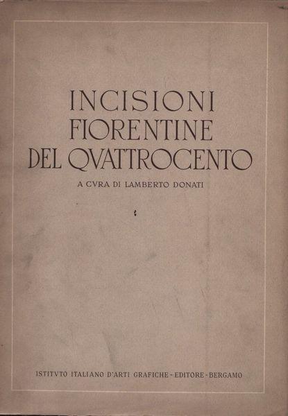 Incisioni fiorentine del Quattrocento - Andrea Donati - copertina