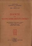 Dante con nuovi strumenti critici - copertina